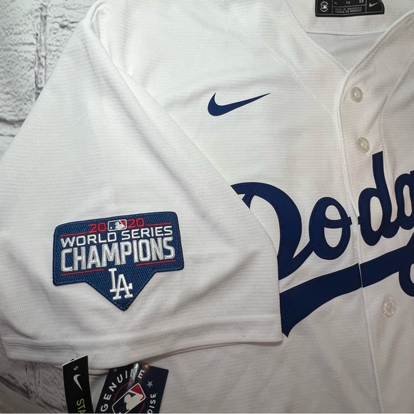 Nike Los Angeles Dodgers Baseball World Series White Jersey XL Stitched Ohtani - Picture 6 of 9